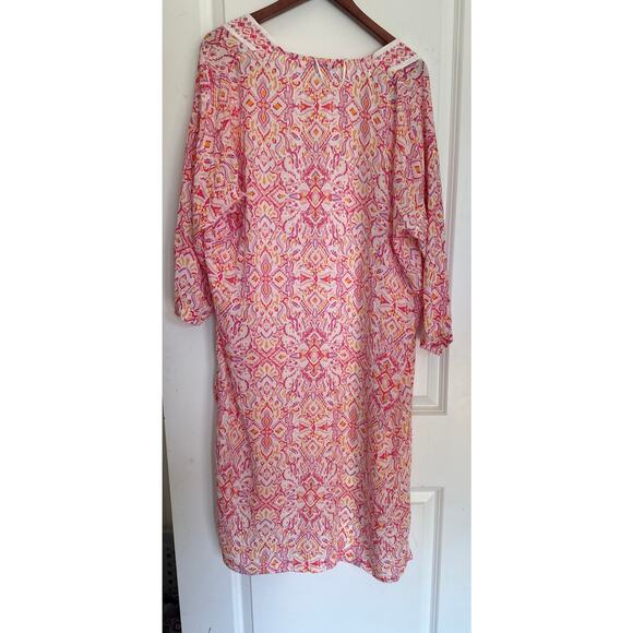 LOFT Beach Ikat Kimono Duster Serenity Pink XS - Picture 4 of 7